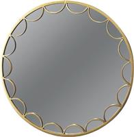Eurolamp 811-10019 Καθρέπτης Τοίχου με Χρυσό Μεταλλικό Πλαίσιο Διαμέτρου 76cm