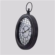 Eurolamp 813-30043 Αντικέ Ρολόι Τοίχου Πλαστικό Μαύρο Λευκό 59.2x5.8x44.2cm