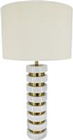 Eurolamp 814-40050 Μεταλλικό Πορτατίφ με Μπεζ Καπέλο και Χρυσή Βάση