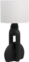 Eurolamp 814-60002 Πορτατίφ με Λευκό Καπέλο και Μαύρη Βάση