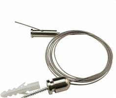 Eurolamp 147-70788 A5075 Ντίζα για Κρέμασμα Φωτιστικών σε Ασημί Χρώμα