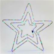 Eurolamp Αστέρι Τριπλό LED Χρωματιστό-Λευκό με Πρόγραμμα 600-20224