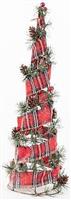 Eurolamp Berries Χριστουγεννιάτικο Διακοσμητικό Δέντρο Κόκκινο 14x45.7cm 600-44932