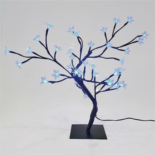Eurolamp Δέντρο Κερασιά με Λουλούδια Σιλικόνης με 36 Μπλε Led 600-30516