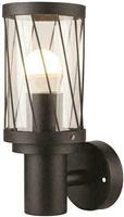 Eurolamp Επιτοίχιο Φαναράκι Εξωτερικού Χώρου E27 σε Μαύρο Χρώμα 145-20603