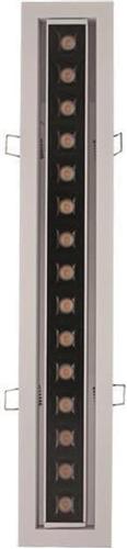 Eurolamp Γραμμικό Φωτιστικό 12W 4000K Λευκό-Μαύρο 145-55092