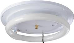 Eurolamp Κλασική Μεταλλική Πλαφονιέρα Οροφής με Ενσωματωμένο LED Λευκή 34cm 147-56051