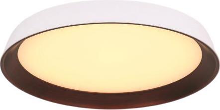Eurolamp Κλασική Μεταλλική Πλαφονιέρα Οροφής με Ενσωματωμένο LED Λευκή 45cm 144-51006