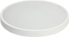 Eurolamp 144-51017 Κλασική Μεταλλική Πλαφονιέρα Οροφής με Ενσωματωμένο LED σε Λευκό χρώμα 33.5cm