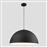 Eurolamp Κλασικό Κρεμαστό Φωτιστικό Μονόφωτο Καμπάνα με Ντουί E27 Μαύρο 144-27001