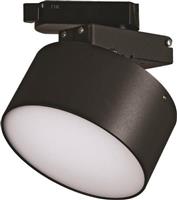 Eurolamp Μονό Σποτ με Ενσωματωμένο LED και Φυσικό Φως Μαύρο 145-59409