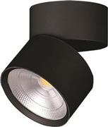 Eurolamp Μονό Σποτ με Ενσωματωμένο LED και Φυσικό Φως σε Μαύρο Χρώμα 145-25207