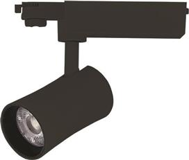 Eurolamp 145-59303 Μονό Σποτ με Ενσωματωμένο LED και Θερμό Φως Μαύρο