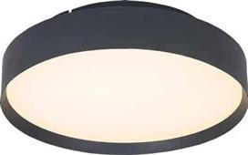 Eurolamp Μοντέρνα Μεταλλική Πλαφονιέρα Οροφής με Ενσωματωμένο LED Μαύρη 80cm 144-51005