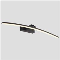 Eurolamp Μοντέρνο Φωτιστικό Τοίχου με Ενσωματωμένο LED και Θερμό Λευκό Φως Μαύρο 50cm 144-81000