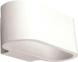 Eurolamp Μοντέρνο Φωτιστικό Τοίχου με Ντουί G9 Λευκό 18cm 147-53304