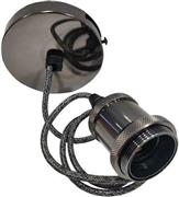 Eurolamp Μοντέρνο Κρεμαστό Φωτιστικό Ανάρτηση με Ντουί E27 Μαύρο 147-23153