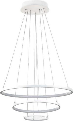 Eurolamp Μοντέρνο Κρεμαστό Φωτιστικό με Ενσωματωμένο LED Λευκό 144-15006