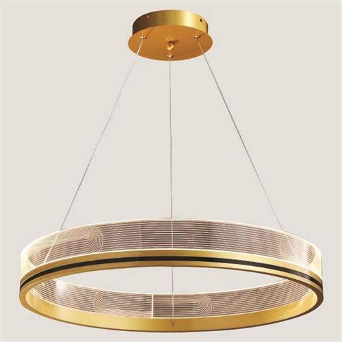 Eurolamp Μοντέρνο Κρεμαστό Φωτιστικό με Ενσωματωμένο LED Χρυσό 144-15001