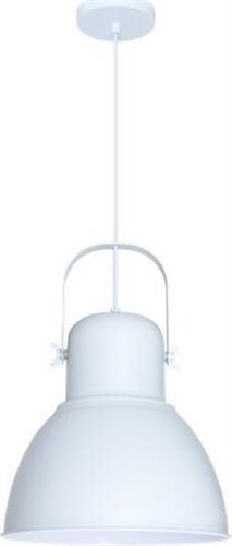 Eurolamp Μοντέρνο Κρεμαστό Φωτιστικό Μονόφωτο Καμπάνα με Ντουί E27 Λευκό 144-27003