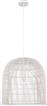 Eurolamp Μοντέρνο Κρεμαστό Φωτιστικό Μονόφωτο Πλέγμα με Ντουί E27 σε Λευκό Χρώμα 144-33016