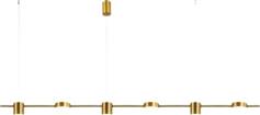 Eurolamp Μοντέρνο Κρεμαστό Φωτιστικό Πολύφωτο Ράγα με Ενσωματωμένο LED Χρυσό 144-10015