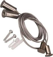 Eurolamp 147-70820 Ντίζα για Κρέμασμα Φωτιστικών από Αλουμίνιο για Προφίλ 147-70792 & 147-70793 Ασημί 