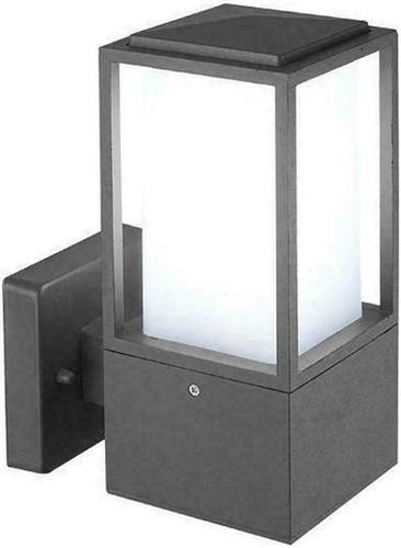 Eurolamp 145-20615 Στεγανή Επιτοίχια Πλαφονιέρα Εξωτερικού Χώρου E27 σε Γκρι Χρώμα
