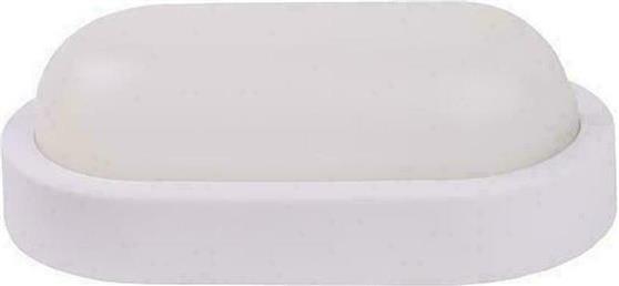 Eurolamp Στεγανή Επιτοίχια Πλαφονιέρα Εξωτερικού Χώρου με Ενσωματωμένο LED σε Λευκό Χρώμα 145-20010