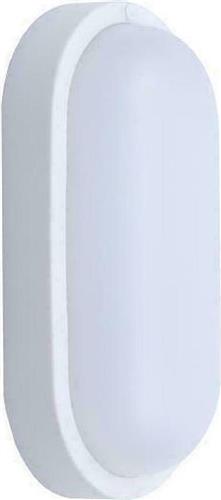 Eurolamp Στεγανή Επιτοίχια Πλαφονιέρα Εξωτερικού Χώρου με Ενσωματωμένο LED σε Λευκό Χρώμα 145-20012