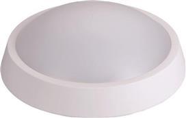 Eurolamp Στεγανή Επιτοίχια Πλαφονιέρα Εξωτερικού Χώρου με Ενσωματωμένο LED σε Λευκό Χρώμα 145-20036