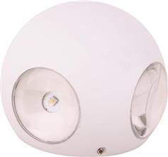 Eurolamp Στεγανή Επιτοίχια Πλαφονιέρα Εξωτερικού Χώρου με Ενσωματωμένο LED σε Λευκό Χρώμα 145-20226