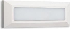 Eurolamp Στεγανή Επιτοίχια Πλαφονιέρα Εξωτερικού Χώρου με Ενσωματωμένο LED σε Λευκό Χρώμα 145-52000