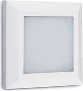 Eurolamp 145-52004 Στεγανή Επιτοίχια Πλαφονιέρα Εξωτερικού Χώρου με Ενσωματωμένο LED σε Λευκό Χρώμα