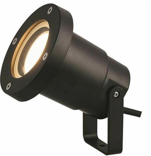 Eurolamp Στεγανό Φωτιστικό Προβολάκι Εξωτερικού Χώρου GU10 σε Μαύρο Χρώμα 230V 145-82024