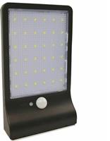 Eurolamp 145-20812 Στεγανό Ηλιακό Φωτιστικό Επιτοίχιας Τοποθέτησης IP65 με Ανιχνευτή Κίνησης και Αισθητήρα Φωτός και Ψυχρό Λευκό Φως Μαύρο
