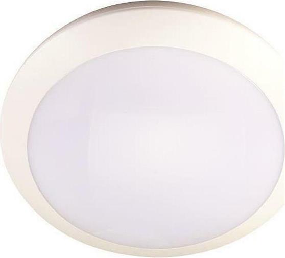 Eurolamp Στεγανό Πλαφονιέρα Οροφής Εξωτερικού Χώρου με Ενσωματωμένο LED 16W Λευκή 145-55307