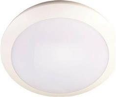 Eurolamp Στεγανό Πλαφονιέρα Οροφής Εξωτερικού Χώρου με Ενσωματωμένο LED Λευκή 145-55301
