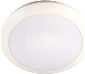 Eurolamp Στεγανό Πλαφονιέρα Οροφής Εξωτερικού Χώρου με Ενσωματωμένο LED Λευκή 145-55306