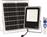 Eurolamp Στεγανός Ηλιακός Προβολέας IP65 Ισχύος 100W με Τηλεχειριστήριο και Φυσικό Λευκό Φως Μαύρος 147-69582