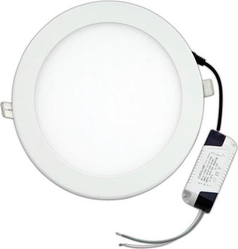 Eurolamp Στρογγυλό Χωνευτό LED Panel Ισχύος 20W με Θερμό Λευκό Φως 22.5x22.5cm 145-68012