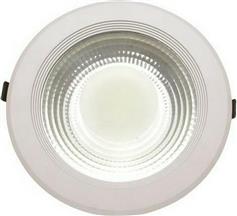 Eurolamp Στρογγυλό Χωνευτό LED Panel Ισχύος 30W με Ψυχρό Λευκό Φως 22x22cm 145-68201