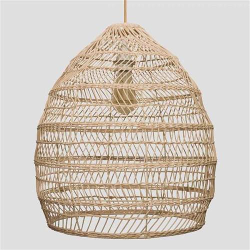 Eurolamp Vintage Κρεμαστό Φωτιστικό Μονόφωτο με Ντουί E27 σε Μπεζ Χρώμα 144-33000
