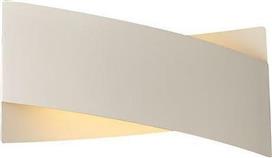Eurolamp XL Pro Μοντέρνο Φωτιστικό Τοίχου με Ενσωματωμένο LED και Θερμό Λευκό Φως Λευκό 25cm 145-22200