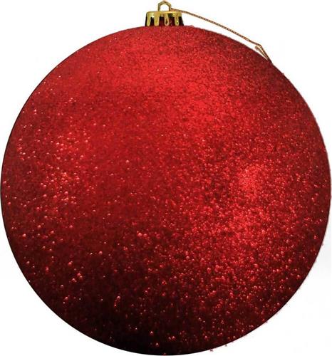 Eurolamp Χριστουγεννιάτικη Μπάλα Πλαστική Κόκκινη 20cm Σετ 2τμχ 600-42621
