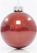 Eurolamp Χριστουγεννιάτικη Μπάλα Πλαστική Κόκκινη με Χρυσόσκονη 15cm Σετ 2τμχ 600-42729