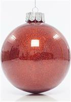 Eurolamp Χριστουγεννιάτικη Μπάλα Πλαστική Κόκκινη με Χρυσόσκονη 15cm Σετ 2τμχ 600-42729