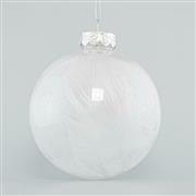 Eurolamp Χριστουγεννιάτικη Μπάλα Πλαστική Λευκή 10cm Σετ 4τμχ 600-42711