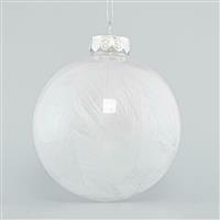 Eurolamp Χριστουγεννιάτικη Μπάλα Πλαστική Λευκή 10cm Σετ 4τμχ 600-42711