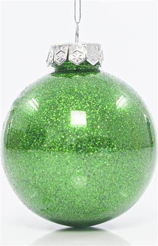 Eurolamp Χριστουγεννιάτικη Μπάλα Πλαστική Πράσινη 8cm Σετ 6τμχ 600-42721